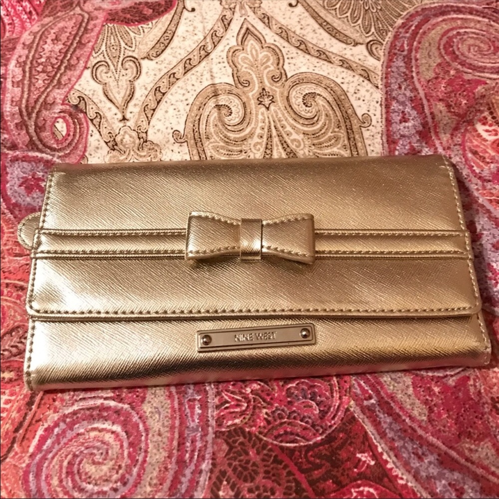 Gold Nine West Wallet